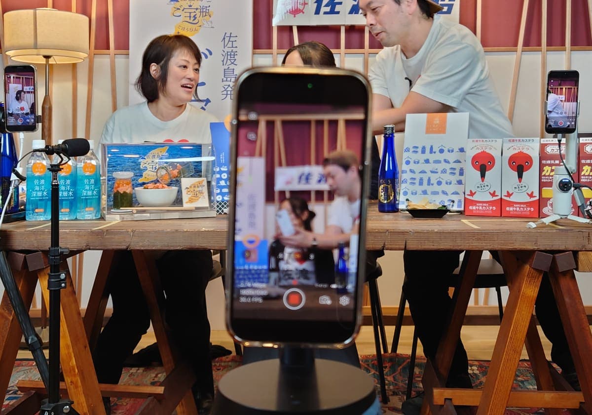 配信中のスタジオの様子